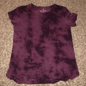 Tie-Dye Burgundy Tee from AE